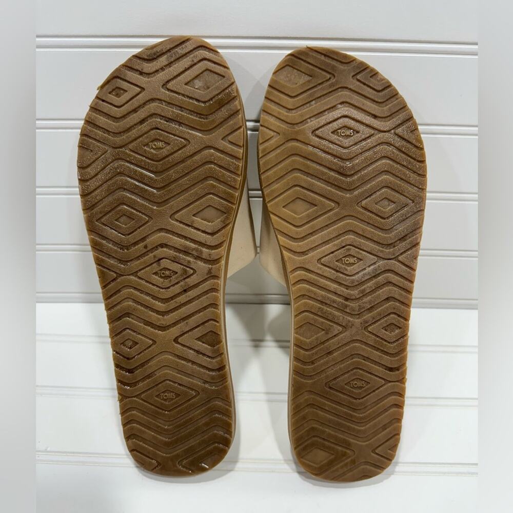 TOMS Womens Size 9 Carly Slide Sandals Tan Brown Jersey Fabric Uppers - Picture 3 of 5